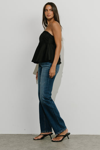 Victoria Straight Leg Jeans in Dark Wash