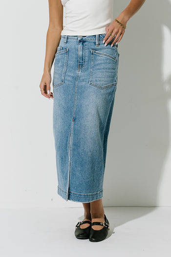 Landry Denim Midi Skirt - FINAL SALE