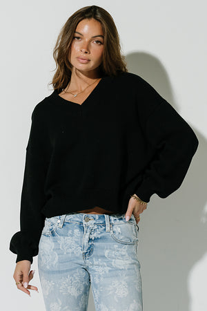 Jolene Knit Sweater in Black