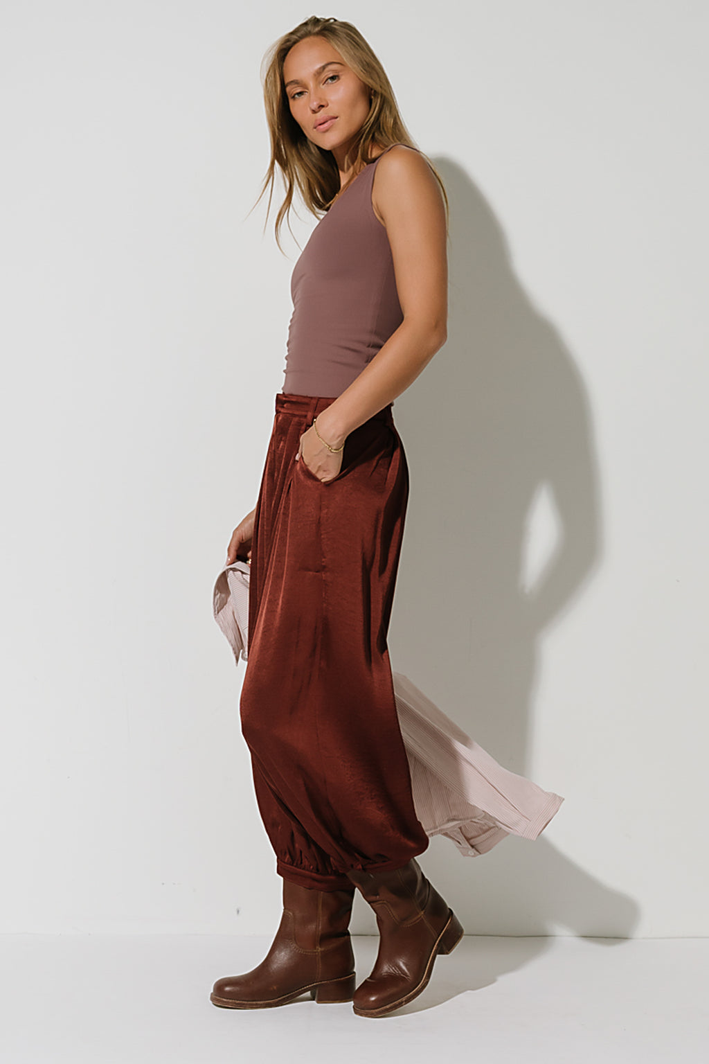 Sayla Tank Top in Plum