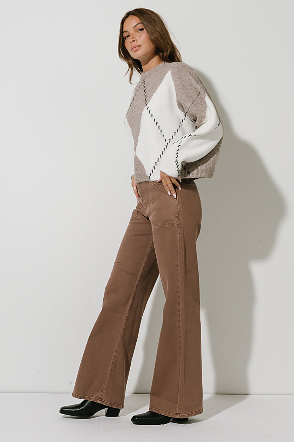 Fawn Wide Leg Jeans