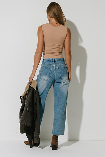 Sayla Tank Top in Tan
