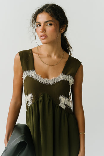 Angelina Midi Dress in Green