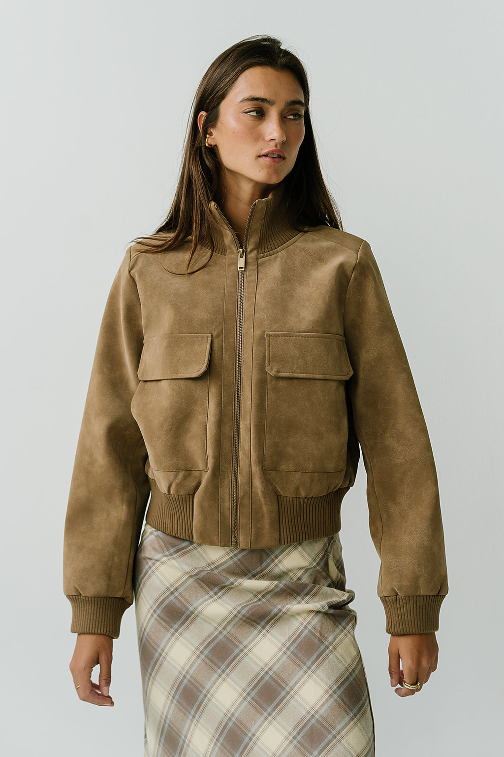 PREORDER - Wrenley Suede Bomber Jacket