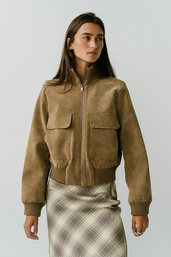 PREORDER - Wrenley Suede Bomber Jacket