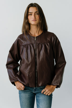 Mira Bubble Leather Jacket