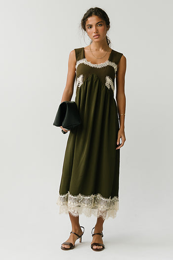 Angelina Midi Dress in Green