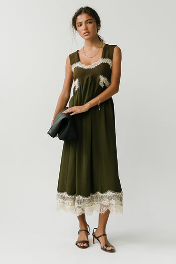Angelina Midi Dress in Green