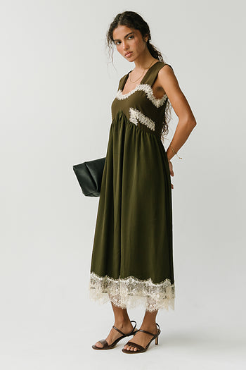 Angelina Midi Dress in Green