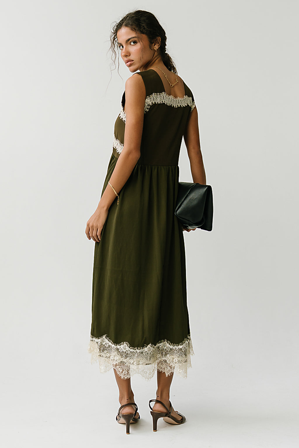 Angelina Midi Dress in Green