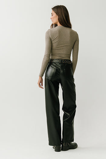 Heidi Cinched Top in Brown