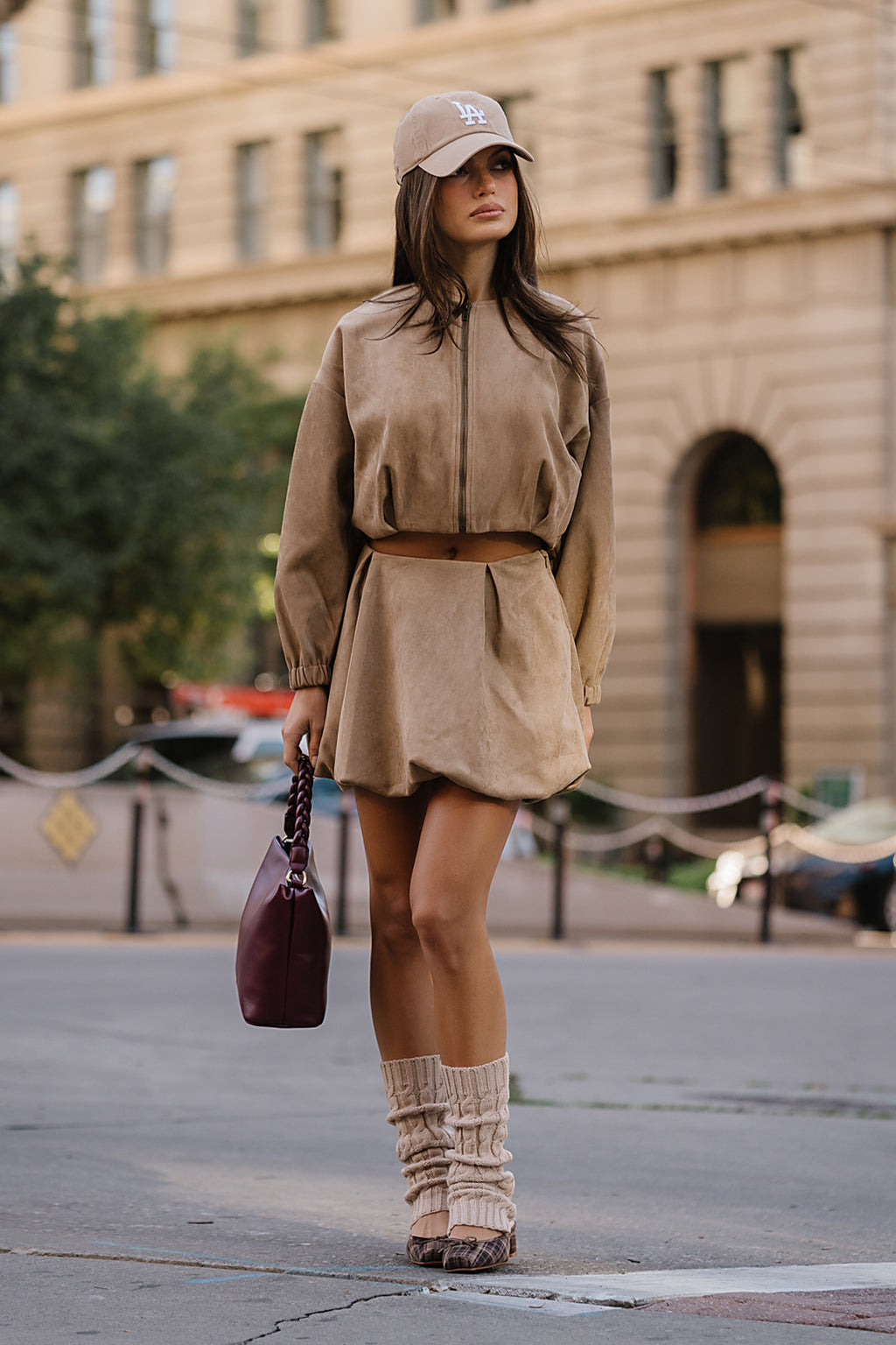 Karolina Suede Bubble Jacket