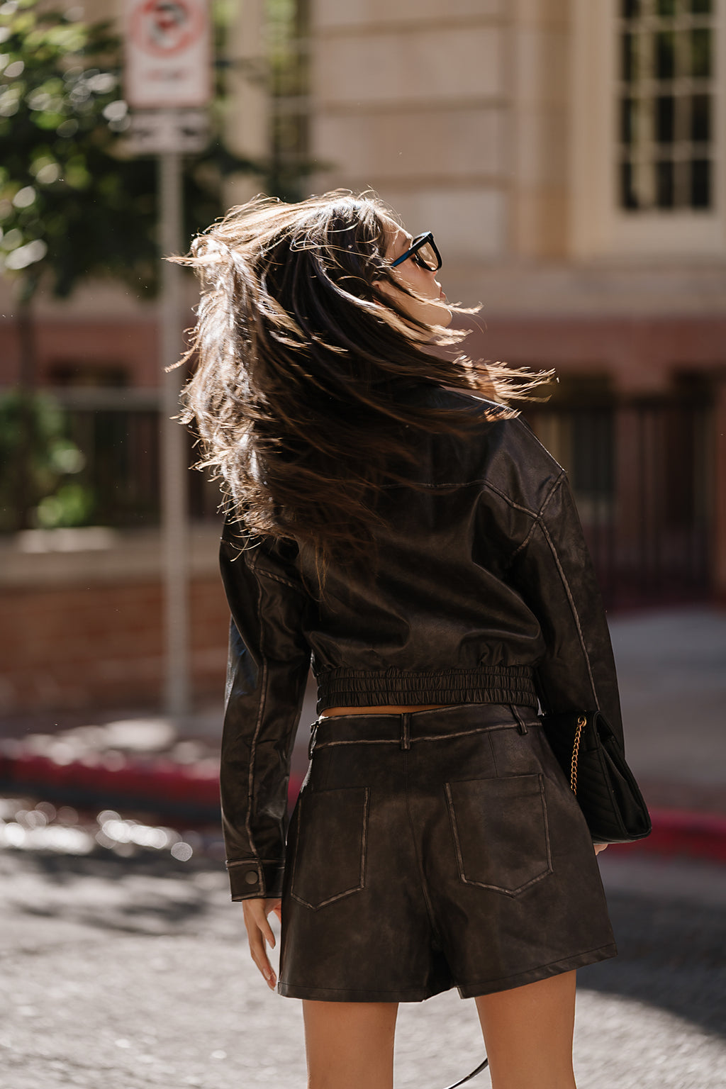 Sarai Leather Mini Skort