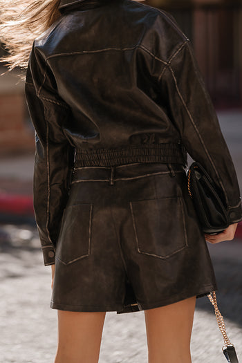 Sarai Leather Mini Skort