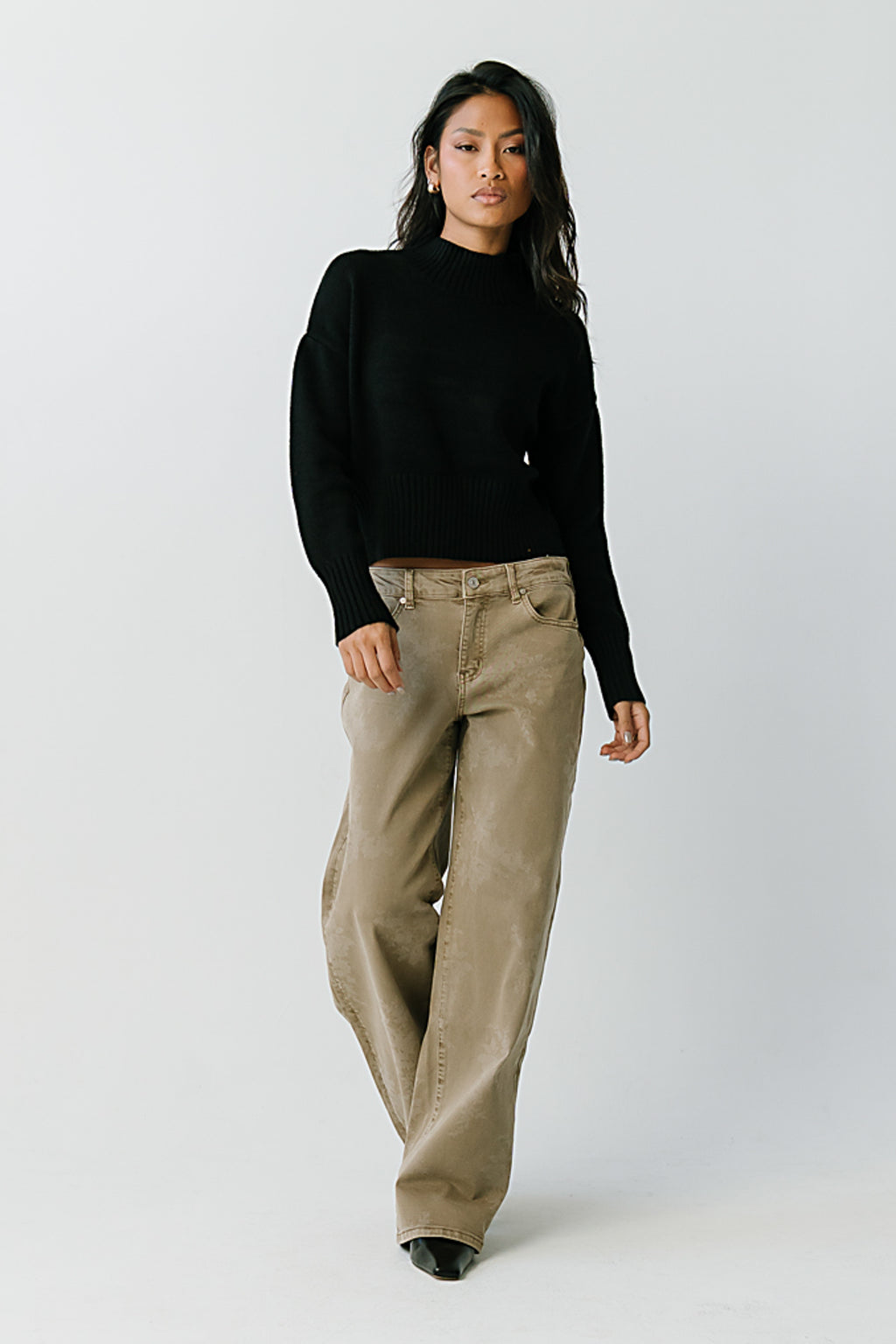 Tatum Turtle Neck Sweater in Black
