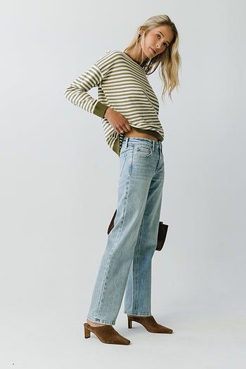Mckenna Striped Sweater in Sage