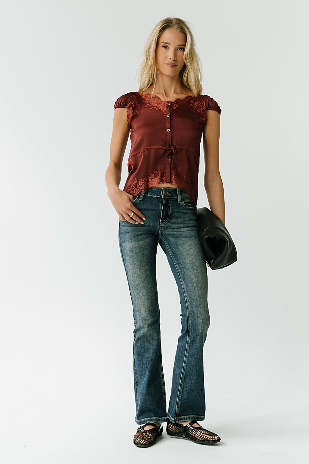 Raven Mid Rise Bootcut Jeans