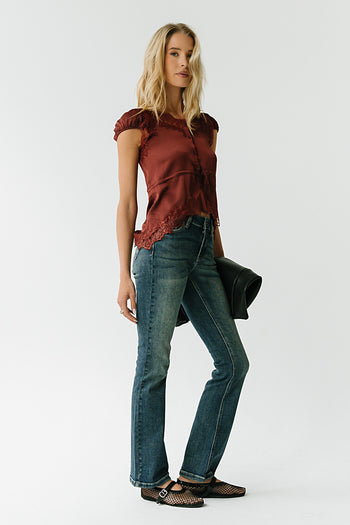 Raven Mid Rise Bootcut Jeans