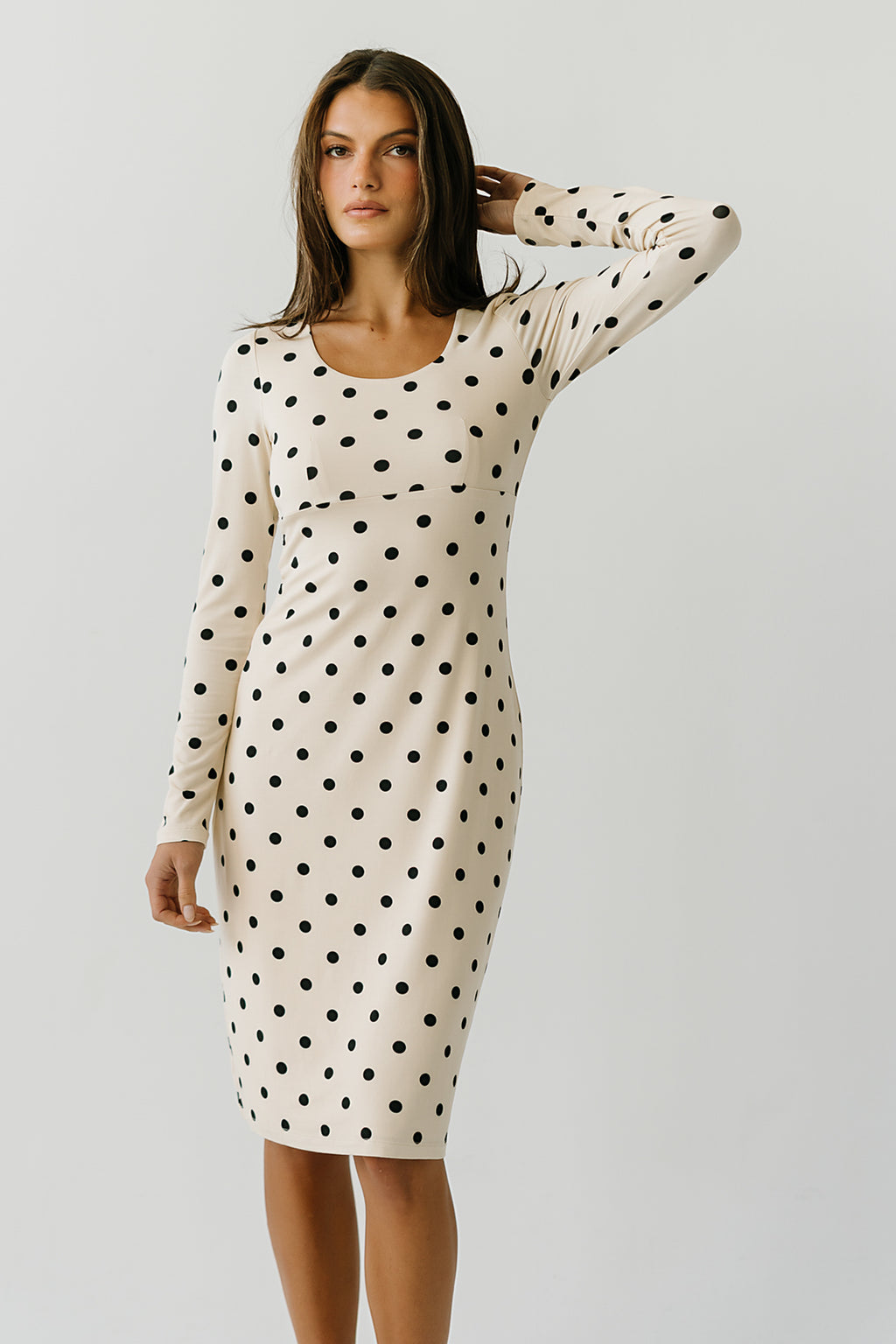 Adelynn Polka Dot Midi Dress