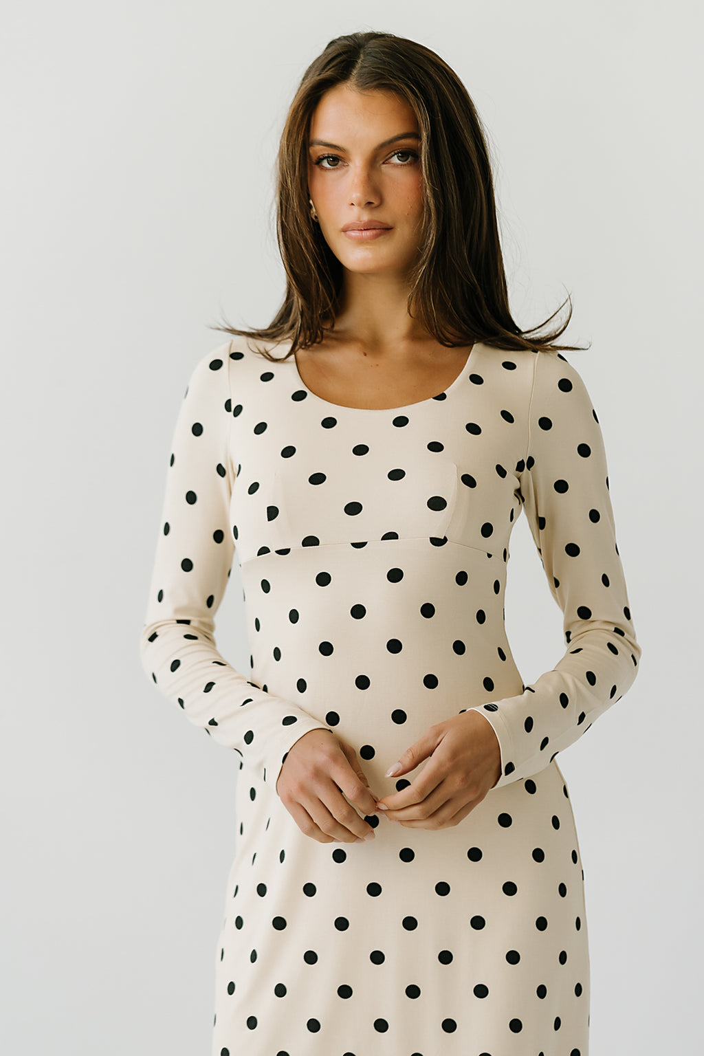 Adelynn Polka Dot Midi Dress