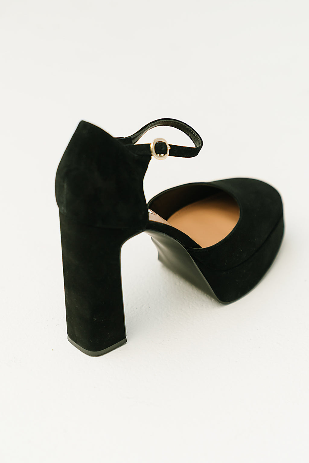 Steve Madden Lexie Suede Platform Heel in Black