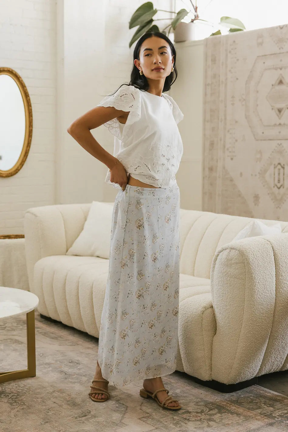 Maxi skirt in blue 