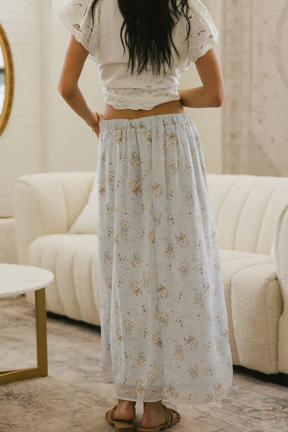 Woven multi color skirt 