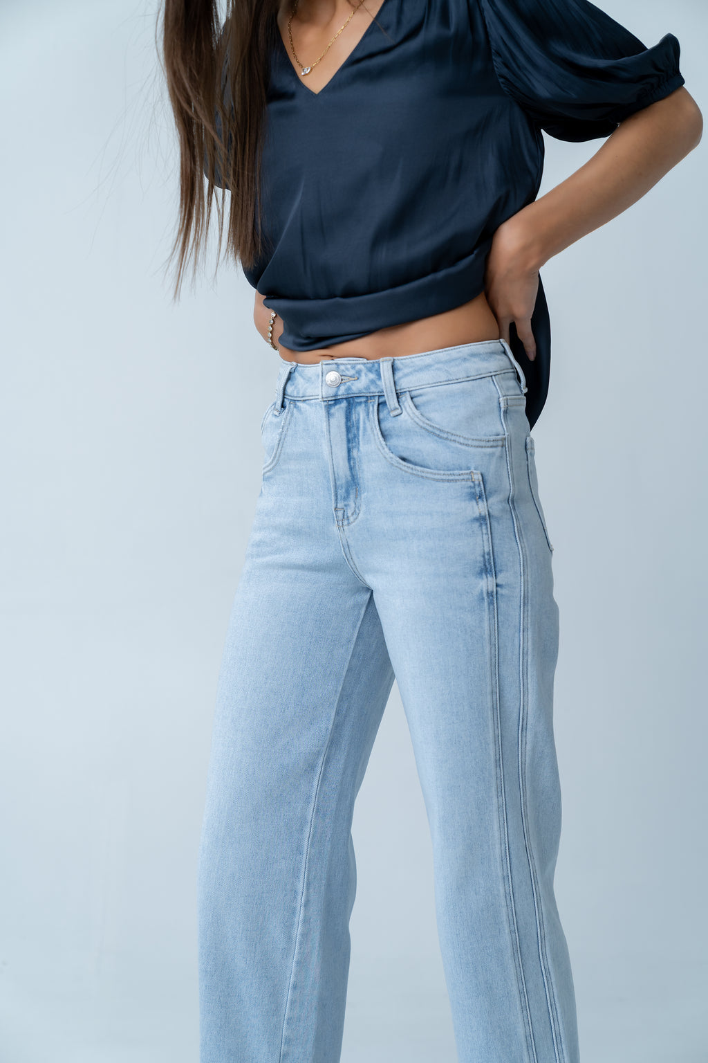 Kenyen Cuffed Wide Leg Jeans - FINAL SALE