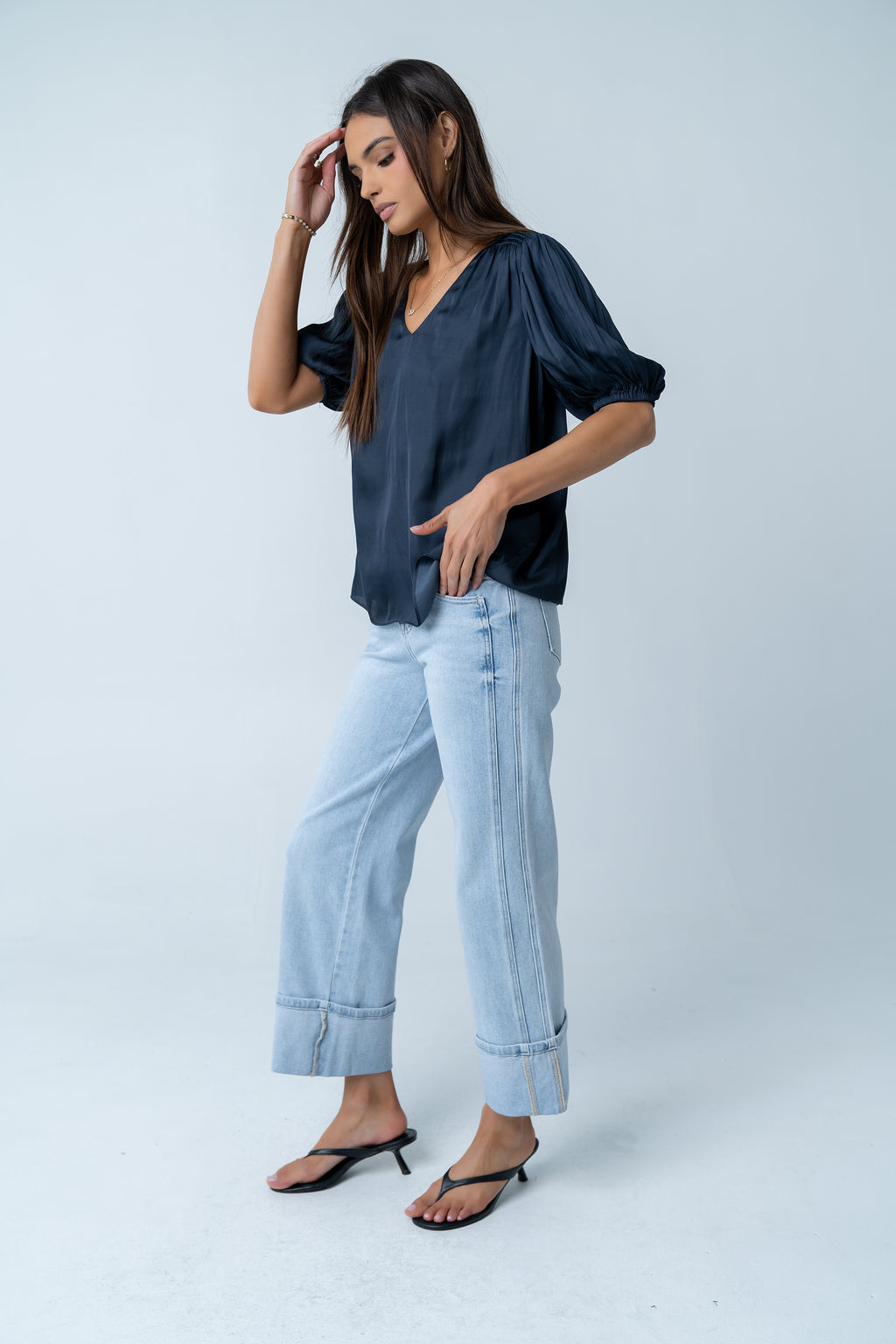 Kenyen Cuffed Wide Leg Jeans - FINAL SALE