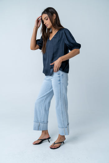 Kenyen Cuffed Wide Leg Jeans - FINAL SALE
