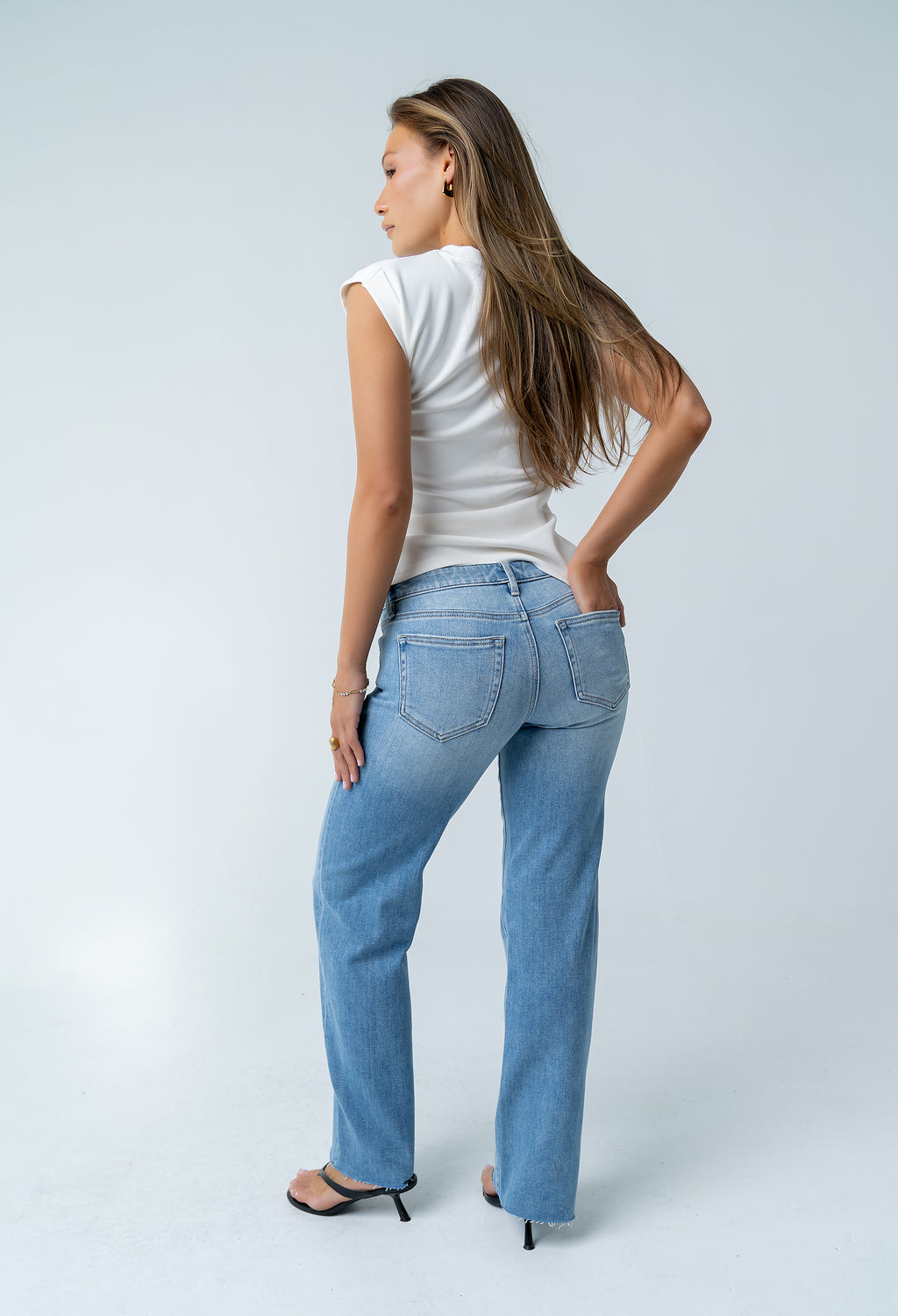Johny Asymmetrical Top in White - FINAL SALE