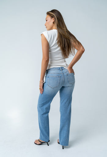Johny Asymmetrical Top in White - FINAL SALE