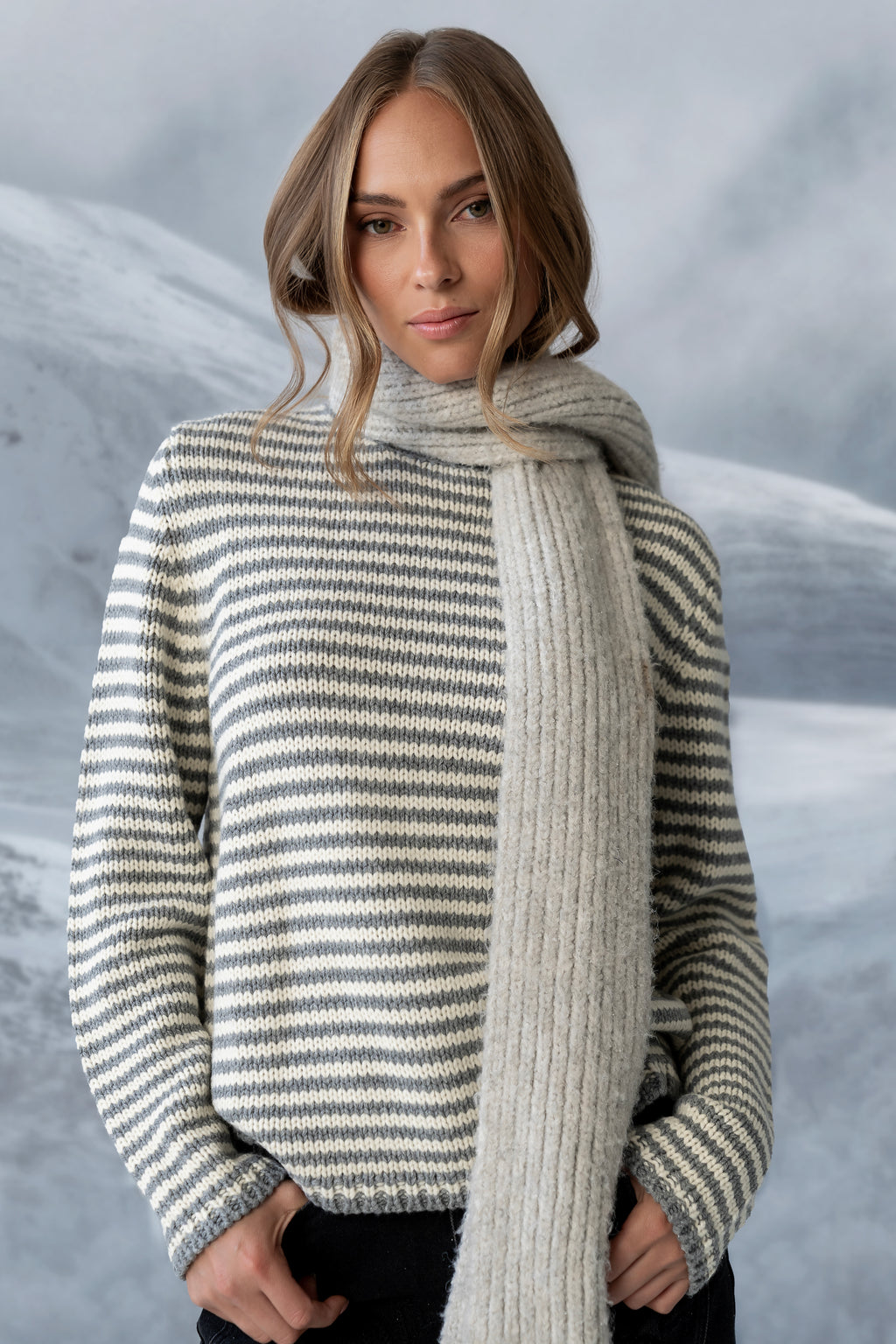 Jones Knit Sweater in Heather Grey - FINAL SALE