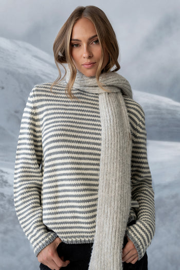 Jones Knit Sweater in Heather Grey - FINAL SALE