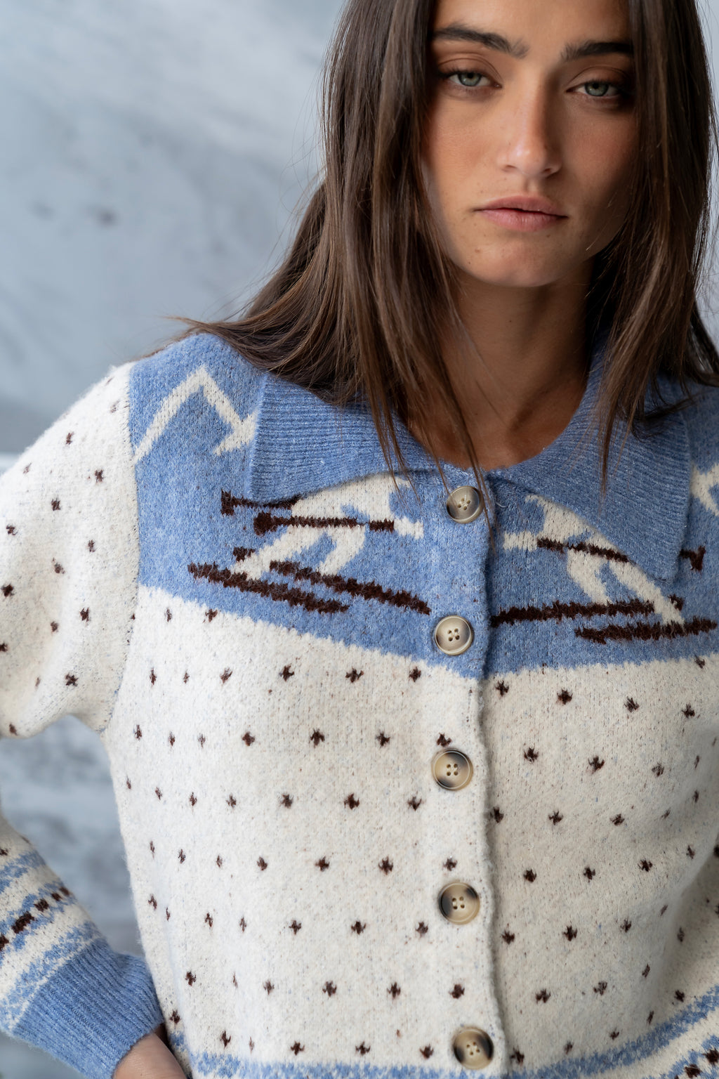 Henry Collared Knit Cardigan - FINAL SALE